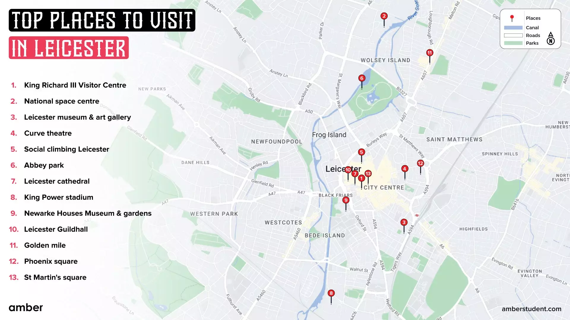 15 Places To Visit In Leicester | Amber